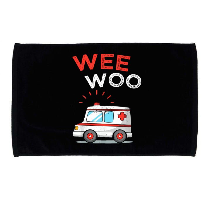 Wee Woo Ambulance Amr Funny Ems Emt Paramedic Microfiber Hand Towel