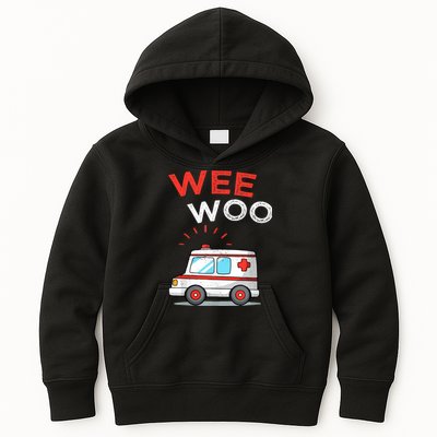 Wee Woo Ambulance Amr Funny Ems Emt Paramedic Kids Hoodie