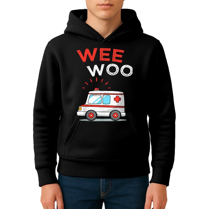 Wee Woo Ambulance Amr Funny Ems Emt Paramedic Kids Hoodie