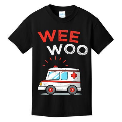 Wee Woo Ambulance Amr Funny Ems Emt Paramedic Kids T-Shirt