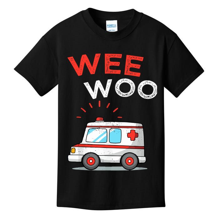 Wee Woo Ambulance Amr Funny Ems Emt Paramedic Kids T-Shirt