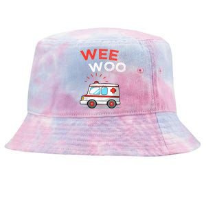 Wee Woo Ambulance Amr Funny Ems Emt Paramedic Tie-Dyed Bucket Hat