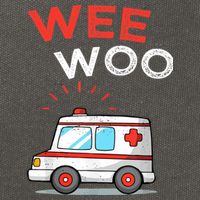 Wee Woo Ambulance Amr Funny Ems Emt Paramedic Cotton Canvas Backpack