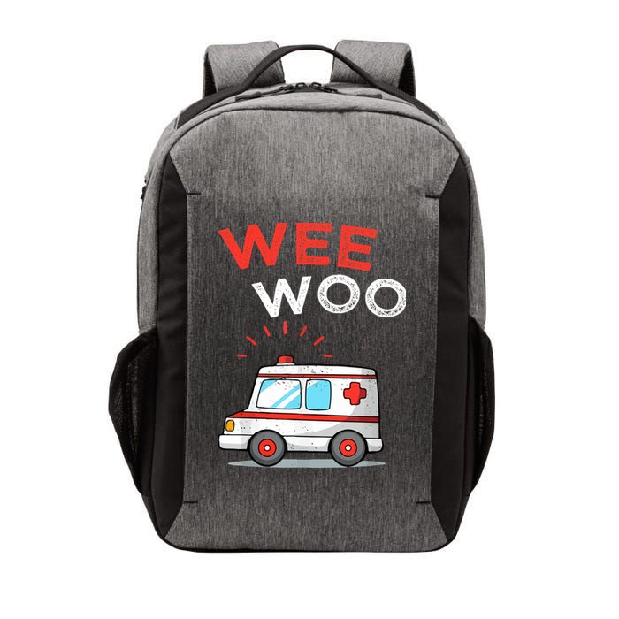 Wee Woo Ambulance Amr Funny Ems Emt Paramedic Vector Backpack