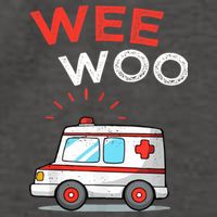 Wee Woo Ambulance Amr Funny Ems Emt Paramedic Vector Backpack