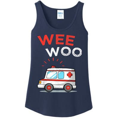 Wee Woo Ambulance Amr Funny Ems Emt Paramedic Ladies Essential Tank