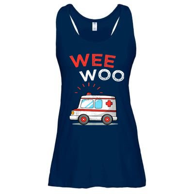 Wee Woo Ambulance Amr Funny Ems Emt Paramedic Ladies Essential Flowy Tank