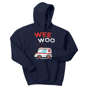 Wee Woo Ambulance Amr Funny Ems Emt Paramedic Kids Hoodie