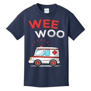 Wee Woo Ambulance Amr Funny Ems Emt Paramedic Kids T-Shirt