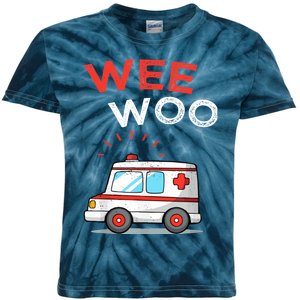 Wee Woo Ambulance Amr Funny Ems Emt Paramedic Kids Tie-Dye T-Shirt