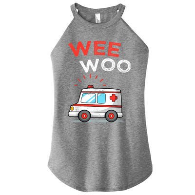 Wee Woo Ambulance Amr Funny Ems Emt Paramedic Women's Perfect Tri Rocker Tank