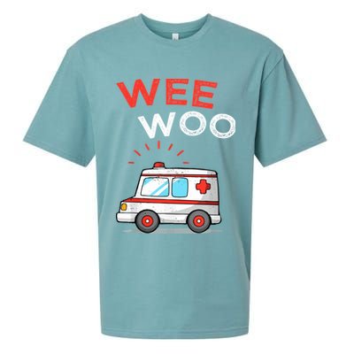 Wee Woo Ambulance Amr Funny Ems Emt Paramedic Sueded Cloud Jersey T-Shirt