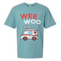 Wee Woo Ambulance Amr Funny Ems Emt Paramedic Sueded Cloud Jersey T-Shirt