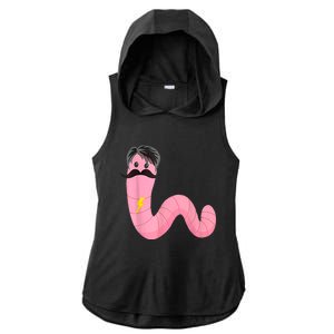 Worm With A Mustache James Tom Ariana Reality Ladies PosiCharge Tri-Blend Wicking Draft Hoodie Tank