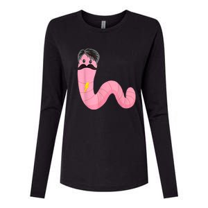 Worm With A Mustache James Tom Ariana Reality Womens Cotton Relaxed Long Sleeve T-Shirt