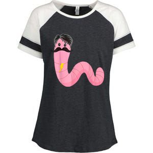 Worm With A Mustache James Tom Ariana Reality Enza Ladies Jersey Colorblock Tee