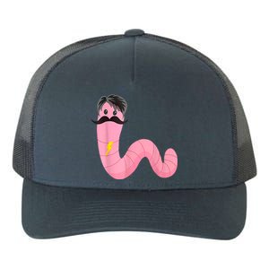 Worm With A Mustache James Tom Ariana Reality Yupoong Adult 5-Panel Trucker Hat