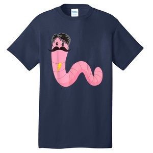 Worm With A Mustache James Tom Ariana Reality Tall T-Shirt