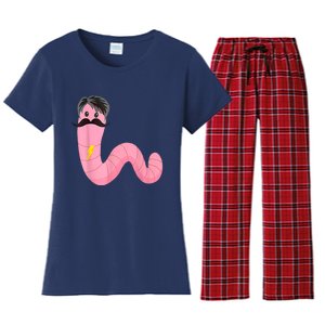 Worm With A Mustache James Tom Ariana Reality Women's Flannel Pajama Set