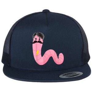 Worm With A Mustache James Tom Ariana Reality Flat Bill Trucker Hat