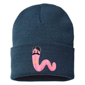 Worm With A Mustache James Tom Ariana Reality Sustainable Knit Beanie