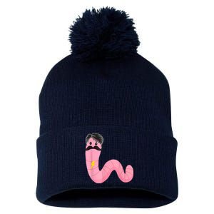 Worm With A Mustache James Tom Ariana Reality Pom Pom 12in Knit Beanie