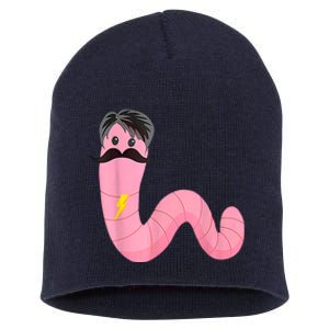 Worm With A Mustache James Tom Ariana Reality Short Acrylic Beanie