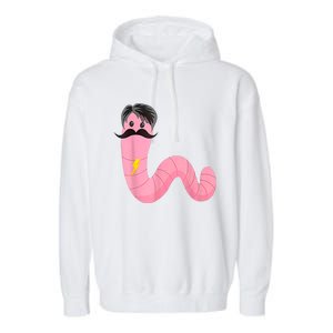 Worm With A Mustache James Tom Ariana Reality Garment-Dyed Fleece Hoodie