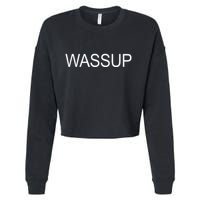 Wassup Cropped Pullover Crew