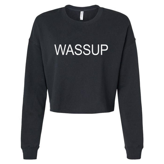 Wassup Cropped Pullover Crew