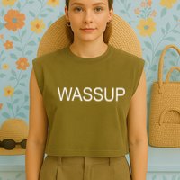Wassup Garment-Dyed Women's Muscle Tee