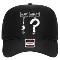 Wait, What Apostrophe Question Mark Funny English Teacher High Crown Mesh Back Trucker Hat