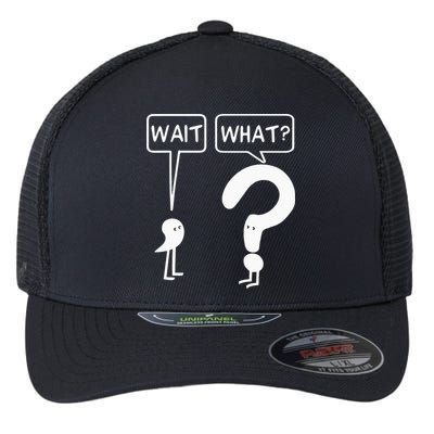Wait, What Apostrophe Question Mark Funny English Teacher Flexfit Unipanel Trucker Cap