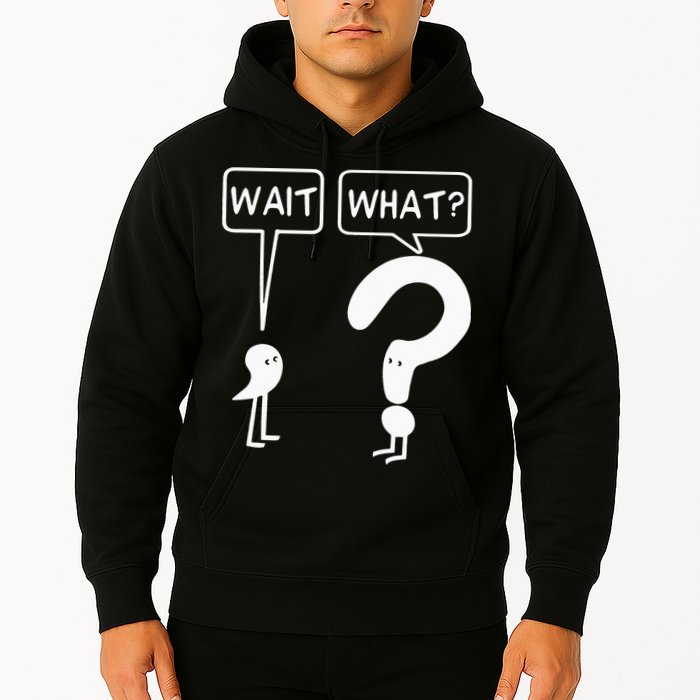Wait, What Apostrophe Question Mark Funny English Teacher Hoodie