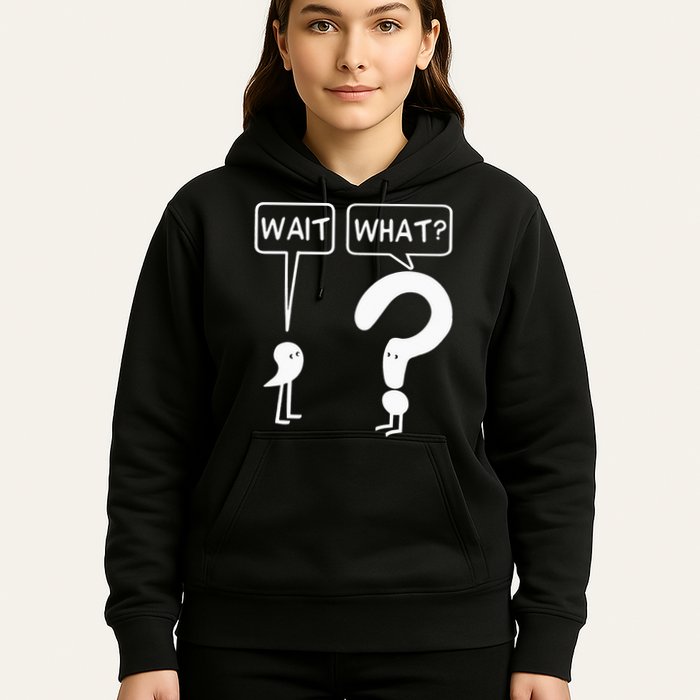 Wait, What Apostrophe Question Mark Funny English Teacher Hoodie