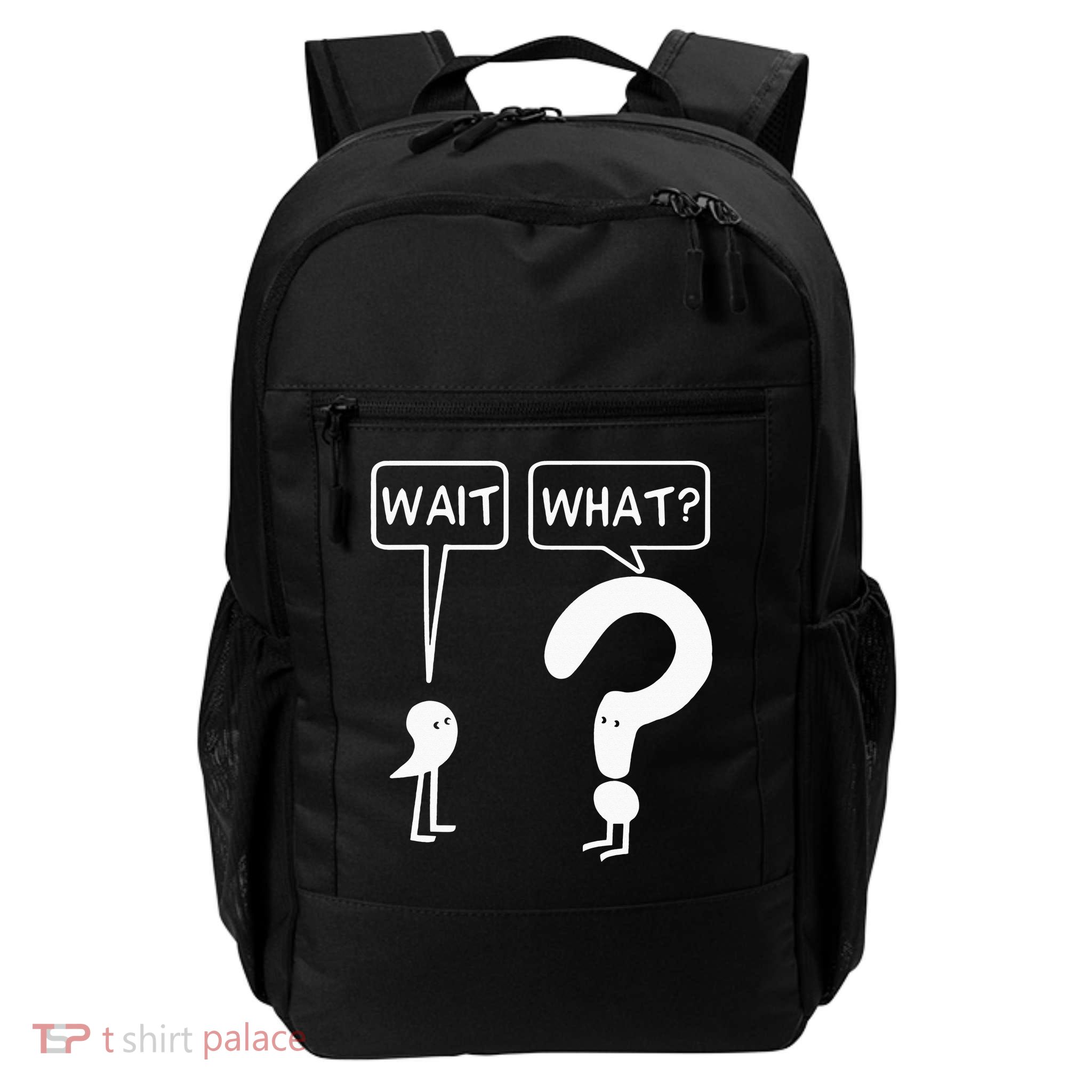 Wait, What Apostrophe Question Mark Funny English Teacher Backpack
