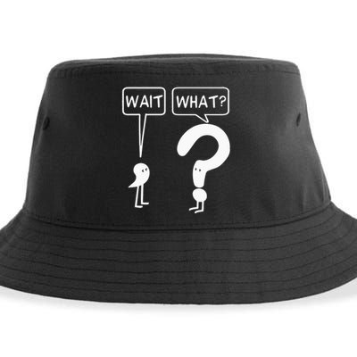 Wait, What Apostrophe Question Mark Funny English Teacher Sustainable Bucket Hat