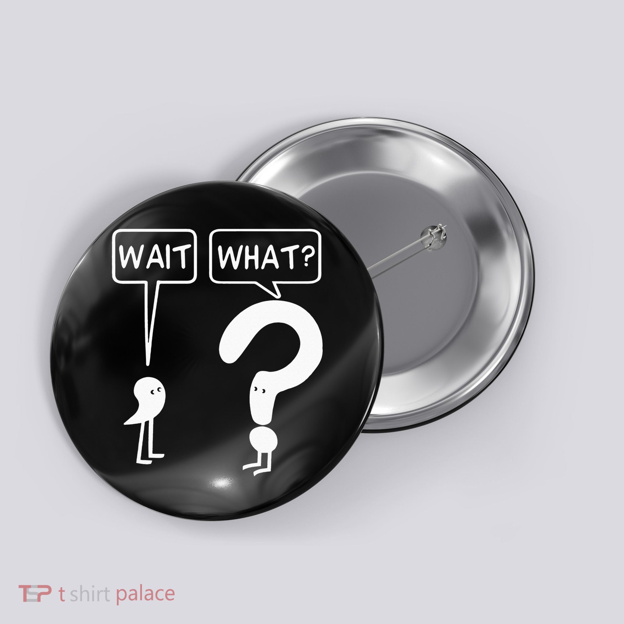Wait, What Apostrophe Question Mark Funny English Teacher Button