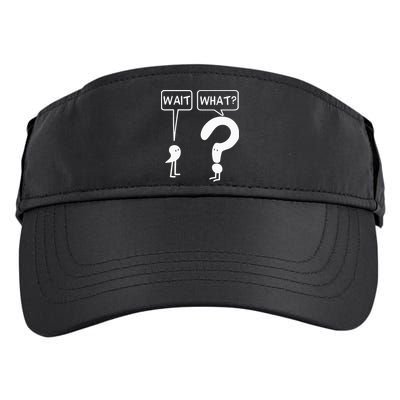 Wait, What Apostrophe Question Mark Funny English Teacher Adult Drive Performance Visor