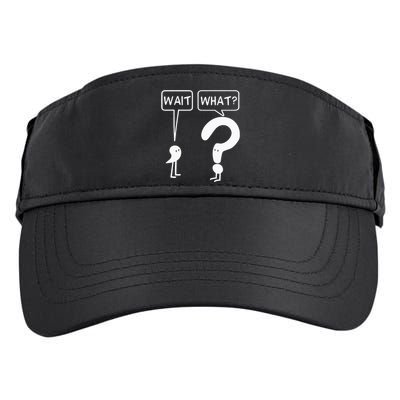 Wait, What Apostrophe Question Mark Funny English Teacher Adult Drive Performance Visor