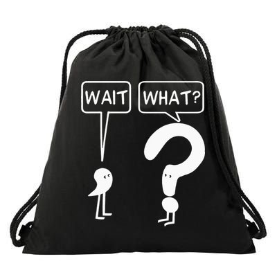 Wait, What Apostrophe Question Mark Funny English Teacher Drawstring Bag