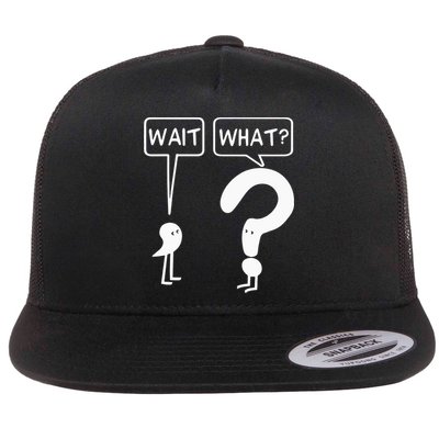 Wait, What Apostrophe Question Mark Funny English Teacher Flatbill Hat