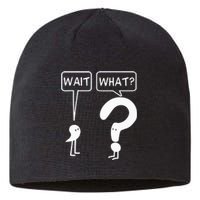 Wait, What Apostrophe Question Mark Funny English Teacher Sustainable Beanie