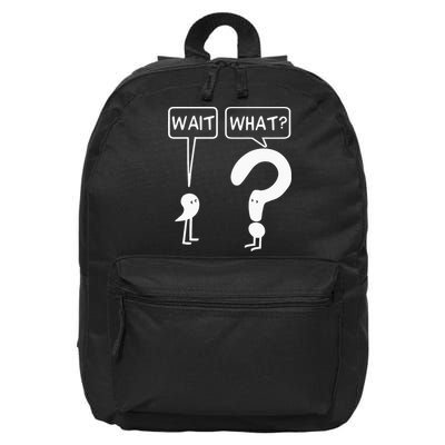 Wait, What Apostrophe Question Mark Funny English Teacher 16 in Basic Backpack