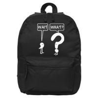 Wait, What Apostrophe Question Mark Funny English Teacher 16 in Basic Backpack
