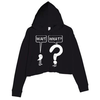 Wait, What Apostrophe Question Mark Funny English Teacher Crop Fleece Hoodie