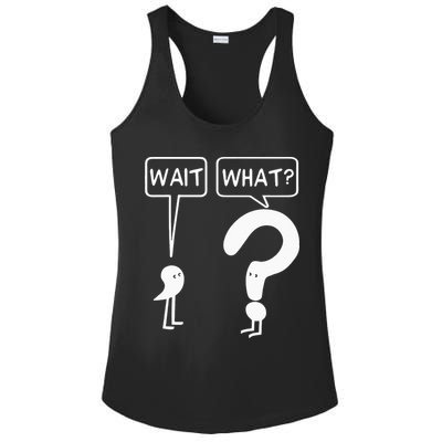 Wait, What Apostrophe Question Mark Funny English Teacher Ladies PosiCharge Competitor Racerback Tank