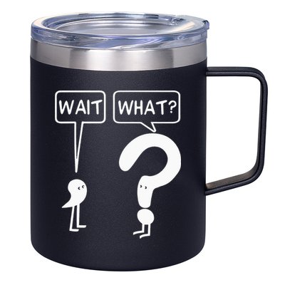 Wait, What Apostrophe Question Mark Funny English Teacher 12oz Stainless Steel Coffee Mug