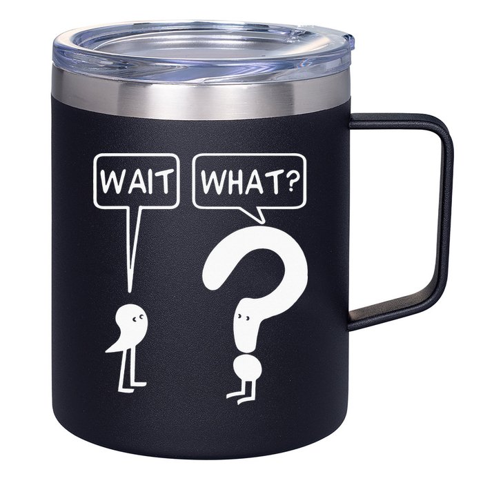 Wait, What Apostrophe Question Mark Funny English Teacher 12oz Stainless Steel Coffee Mug