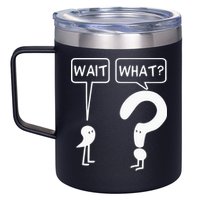 Wait, What Apostrophe Question Mark Funny English Teacher 12oz Stainless Steel Coffee Mug